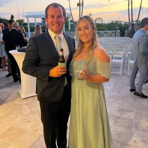 Birdy Grey Elegant Light Green Off-Shoulder Dress